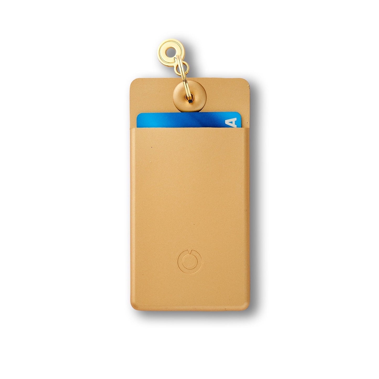 Gold Silicone ID Case with stylish design backside
