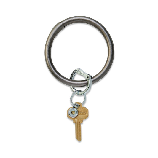 Gunmetal - Leather Big O Key Ring - Oventure
