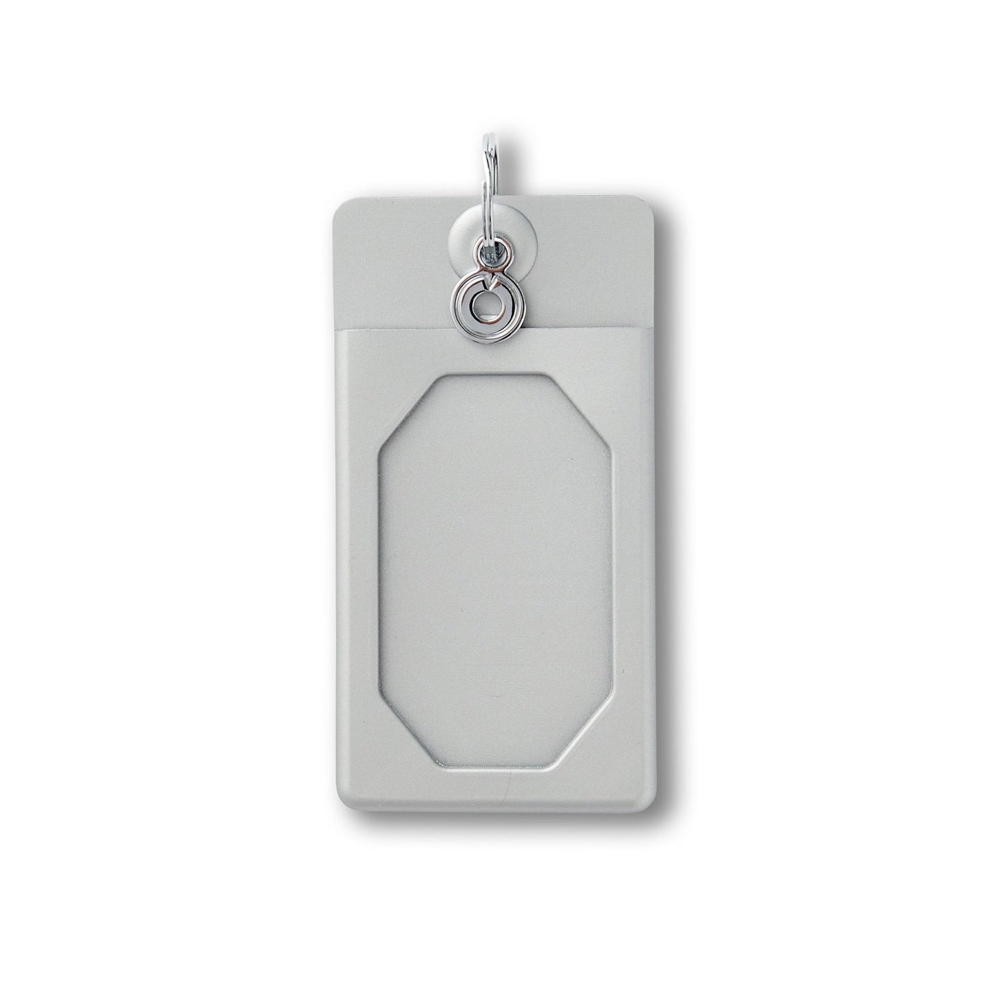 Sleek silver ID case for secure cards.