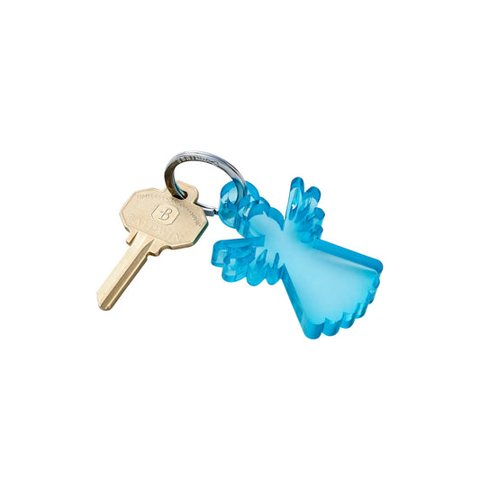 Stylish acrylic blue angel key chain - the perfect gift!