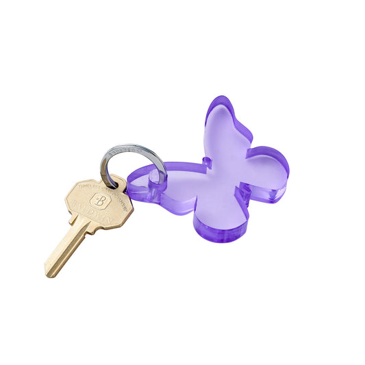 Acrylic lavender butterfly key chain - the perfect gift!