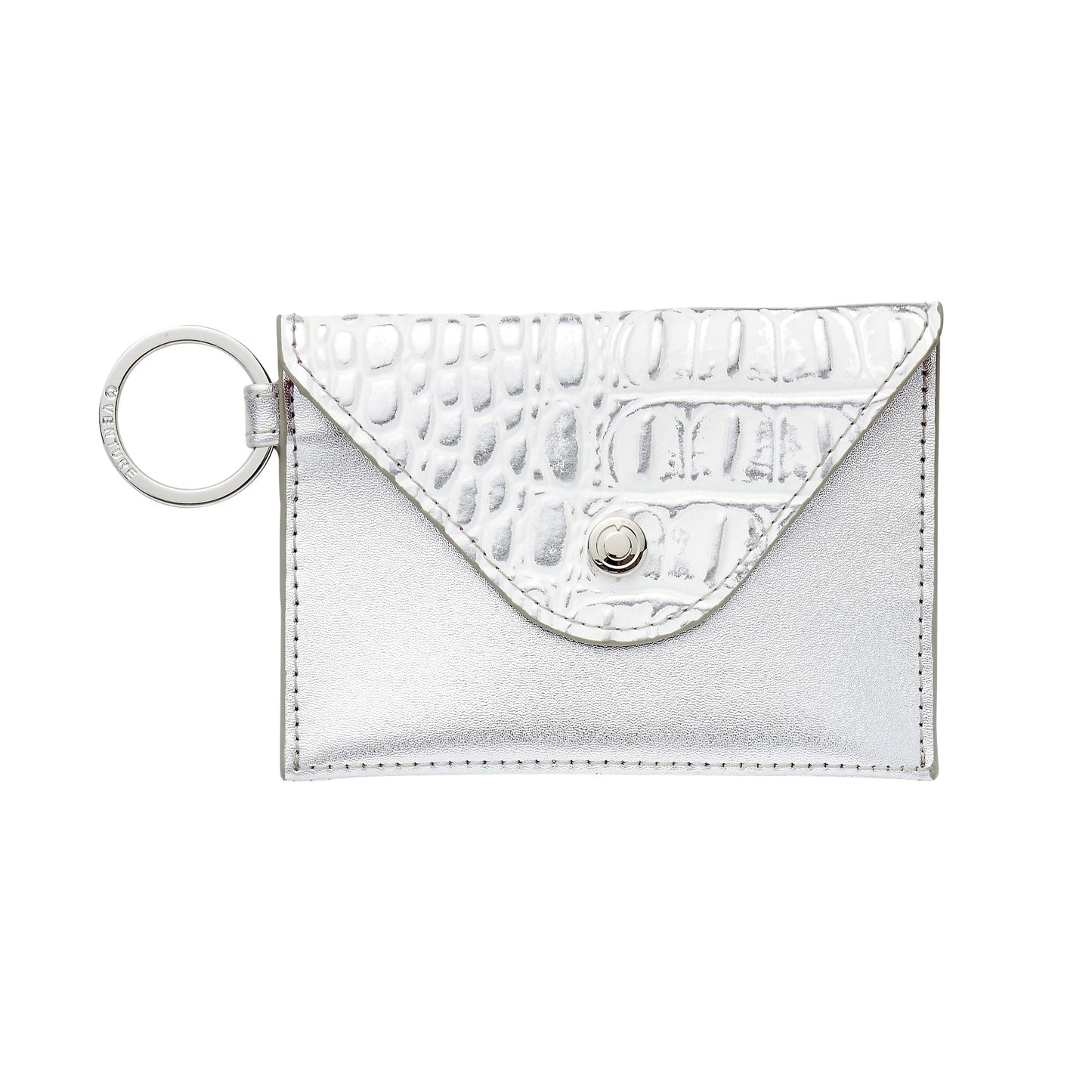 Stylish leather keychain wallet in mini envelope design.