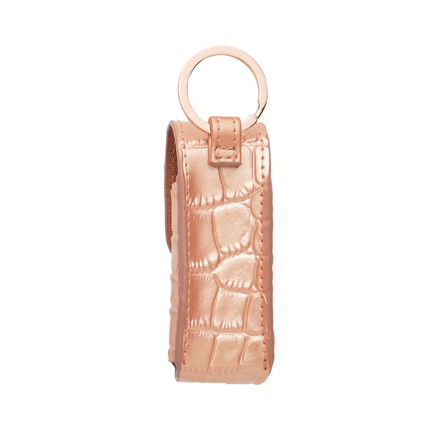 Solid Rose Gold Croc-Embossed - The Smooch Lipstick Holder - Oventure