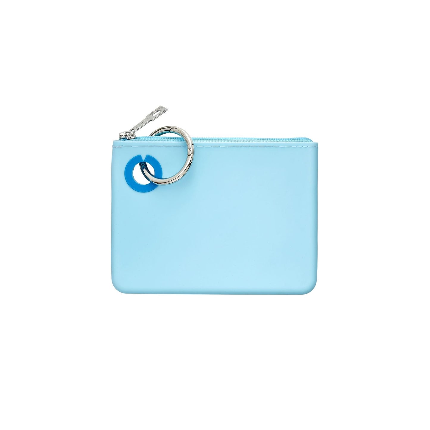 Stylish light blue silicone mini pouch for everyday.