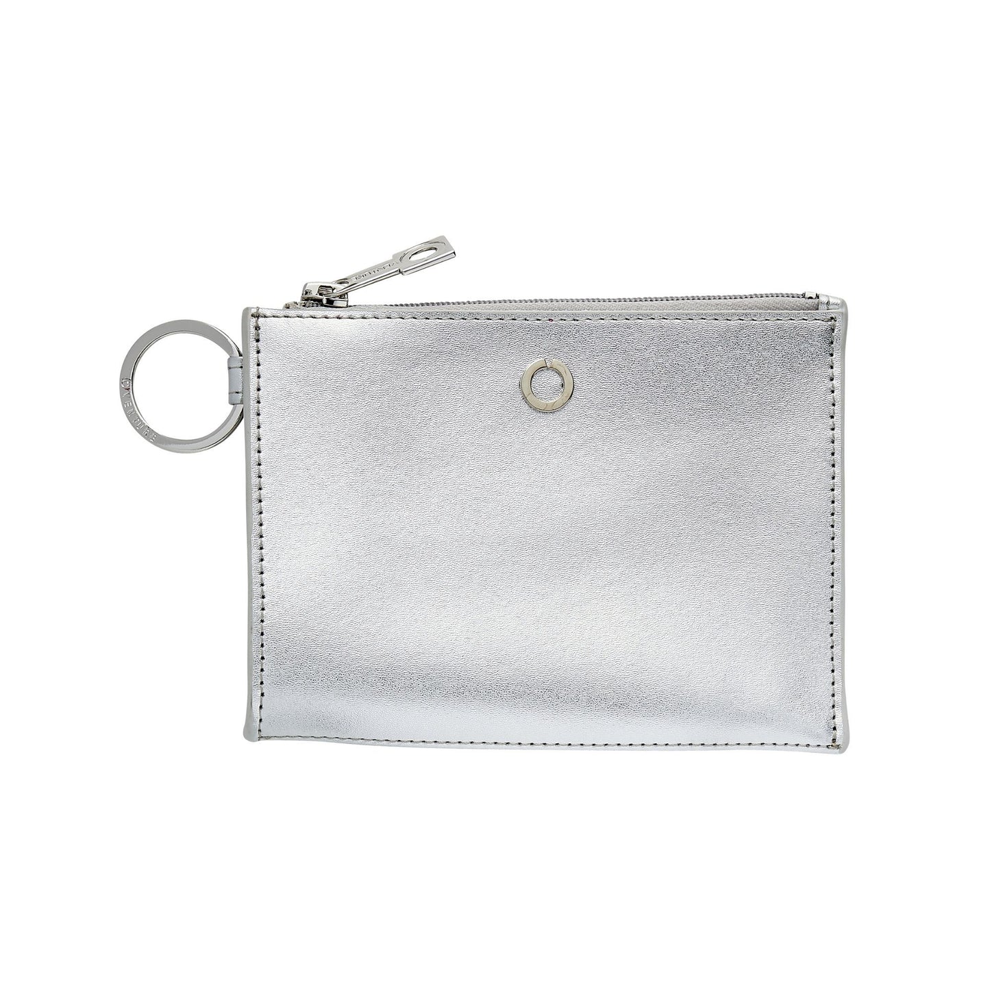 Quicksilver - Ossential Leather Card Case in silver. Large enough for multiple cards, cash, lipstick