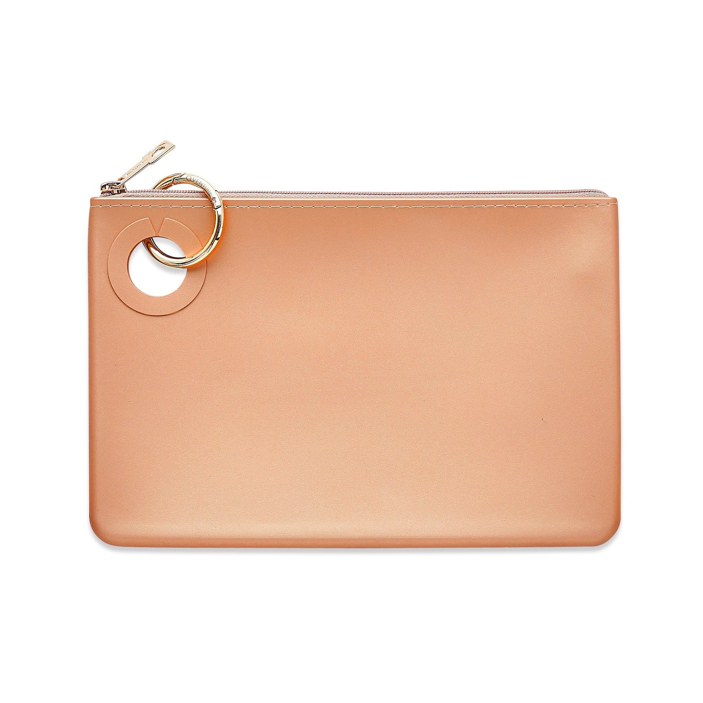 "Solid Rose Gold large pouch for essentials"