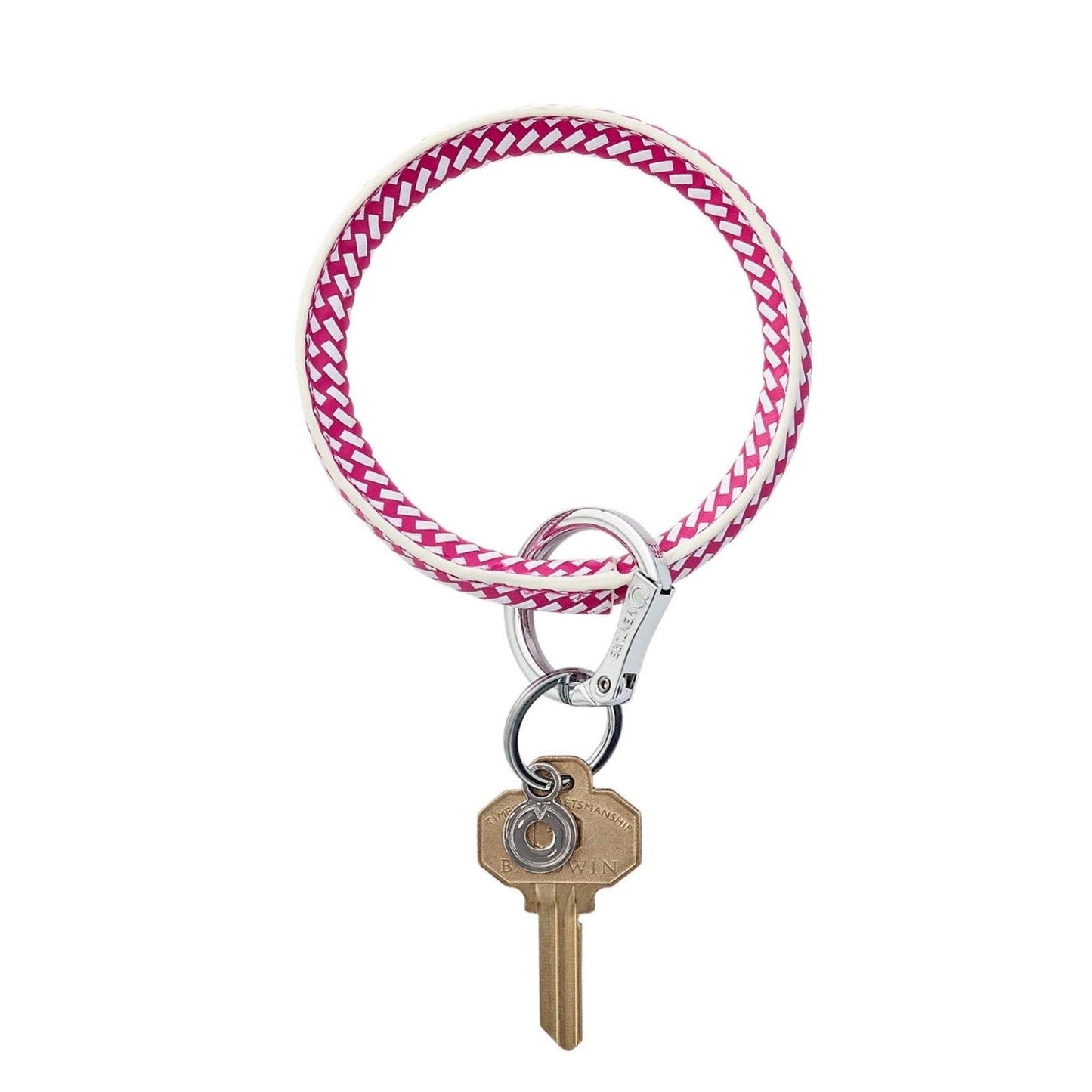 Tickled Pink Riviera - Leather Big O Key Ring - Oventure