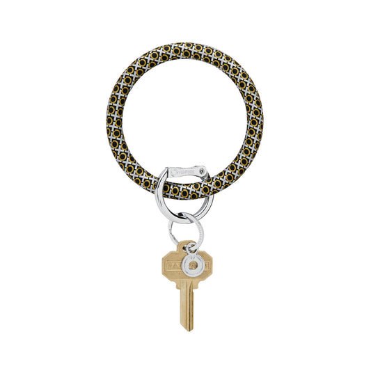 Oventure Black XO Print Silicone Big O Key Ring