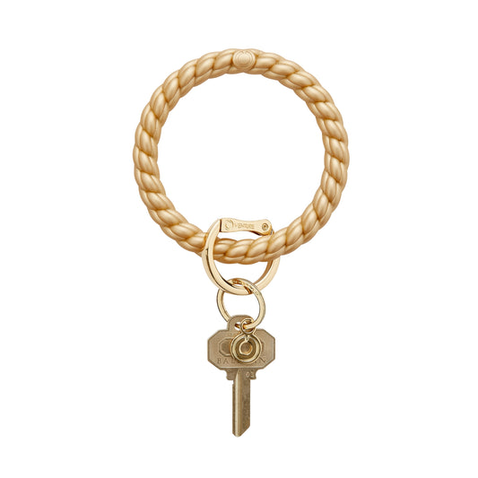 Silicone Big O® Key Ring - Solid Gold Rush Braided