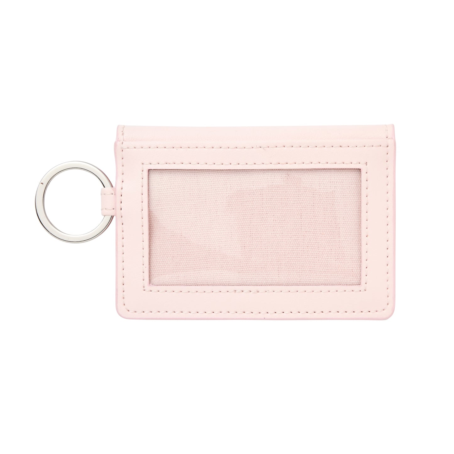 ID case in light pink can also attach to big o keyring and become a keychain wallet