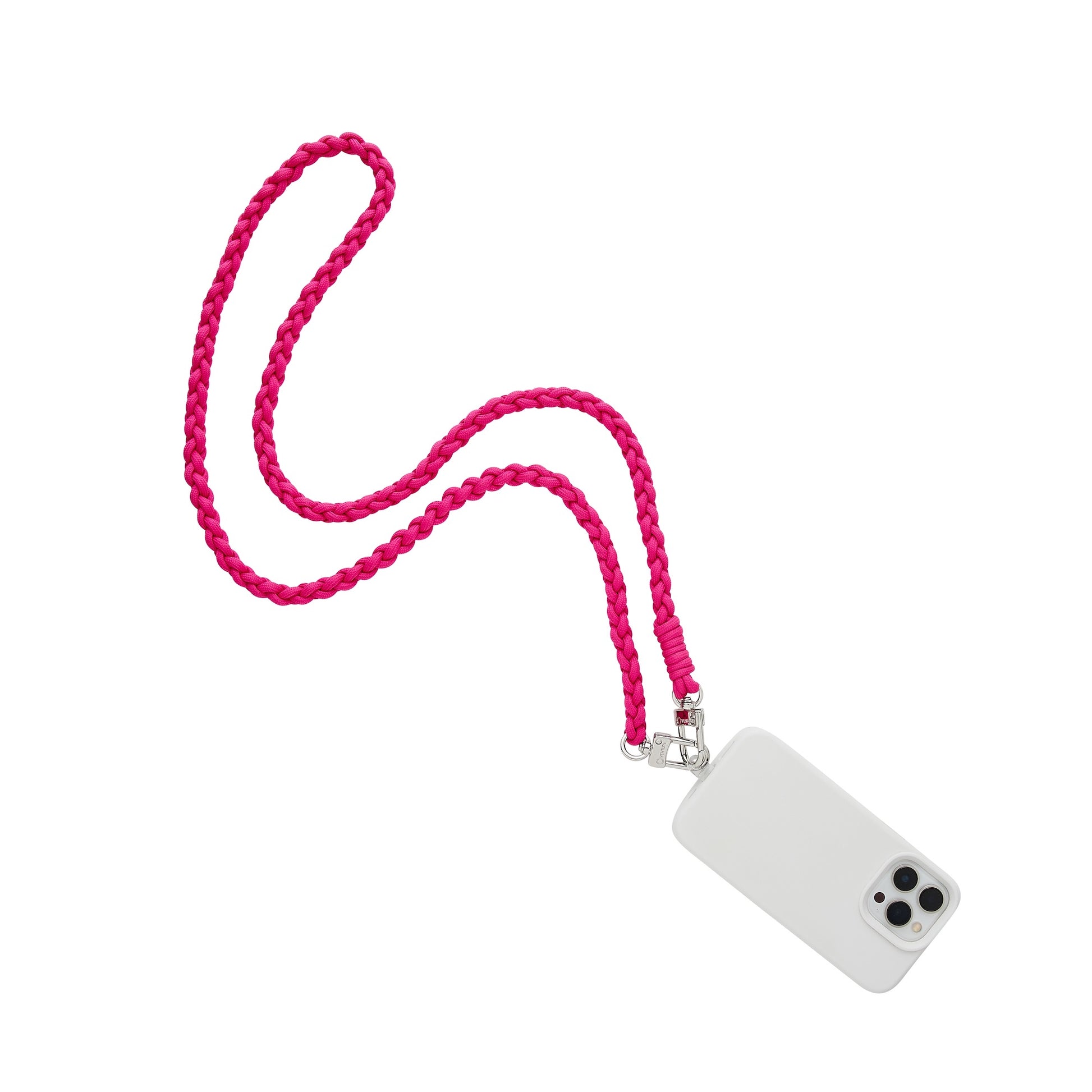 A Trendy Braided Crossbody Phone strap accessory.