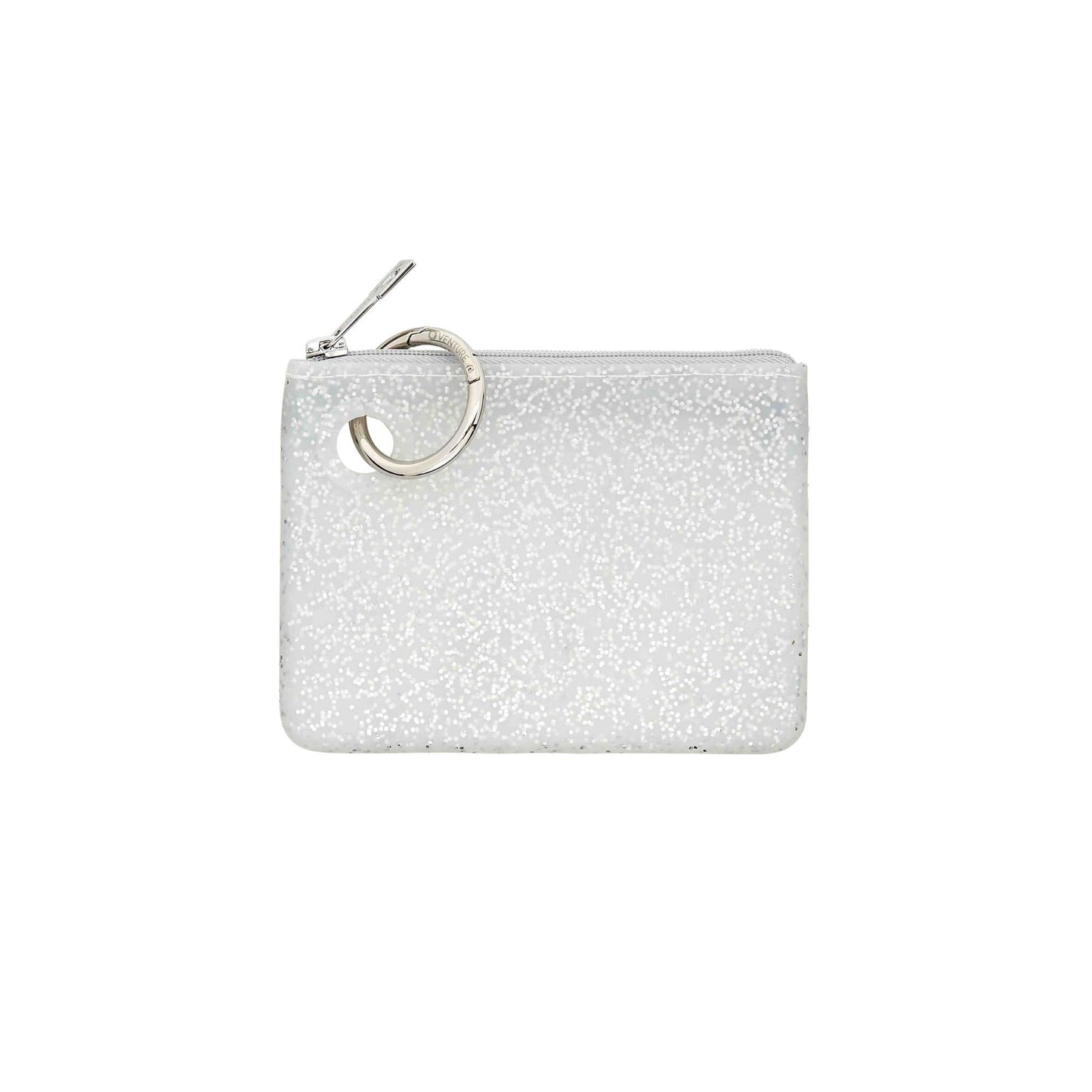 A sparkly Mini Pouch in Quicksilver Confetti