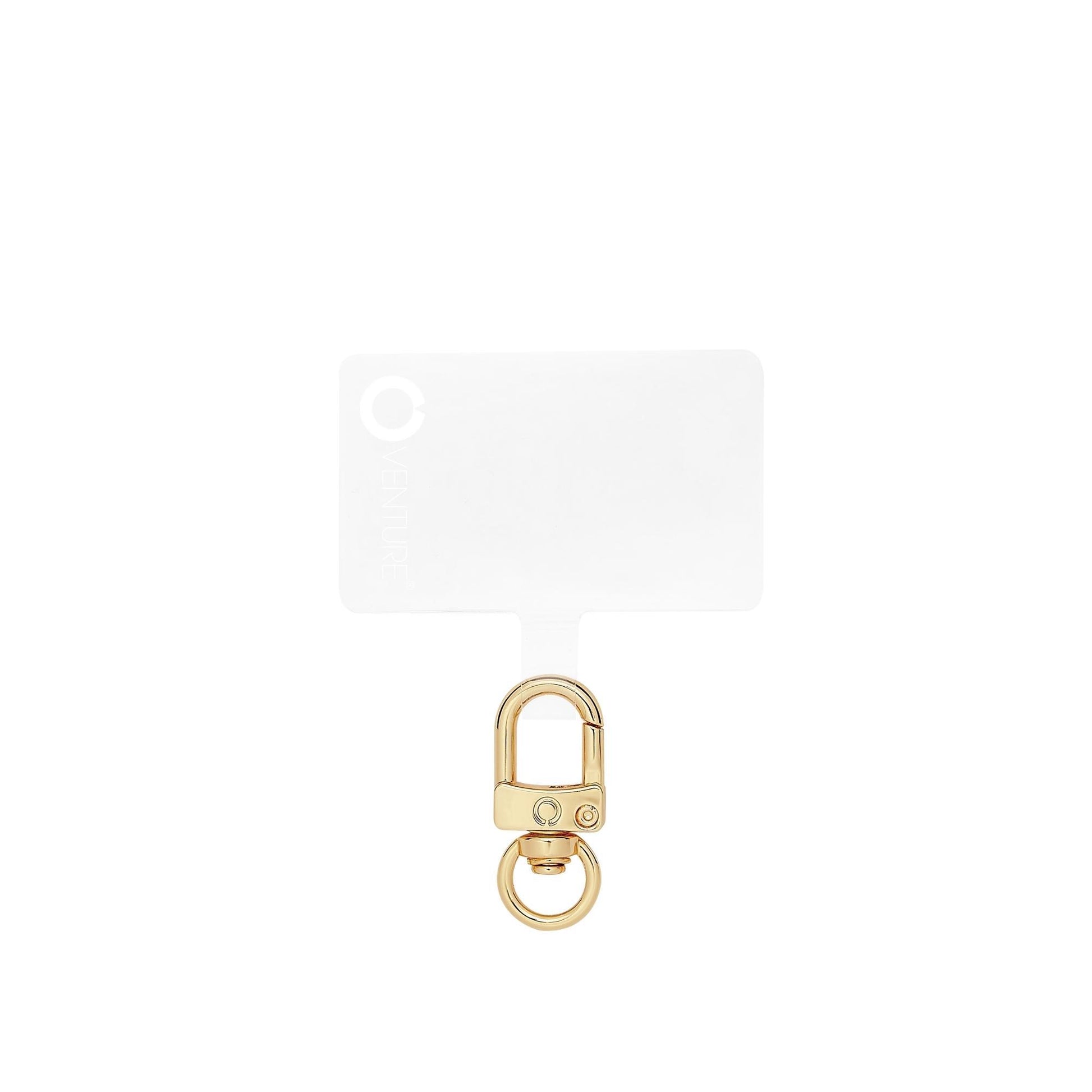 Universal Phone Connector - Gold Phone Tab allows hands-free use of cell phones.