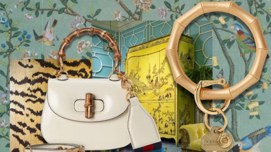 Oventure blog with a trend report on chinoiserie and how their bamboo shaped Big O keyring works well with this trend.