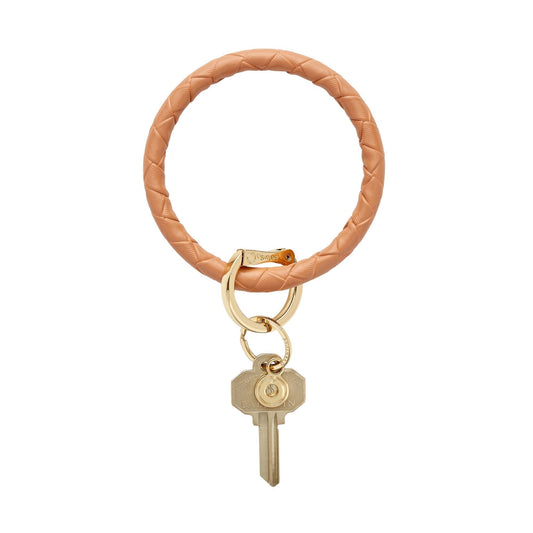 In The Saddle Basketweave - Woven Leather Big O Key Ring