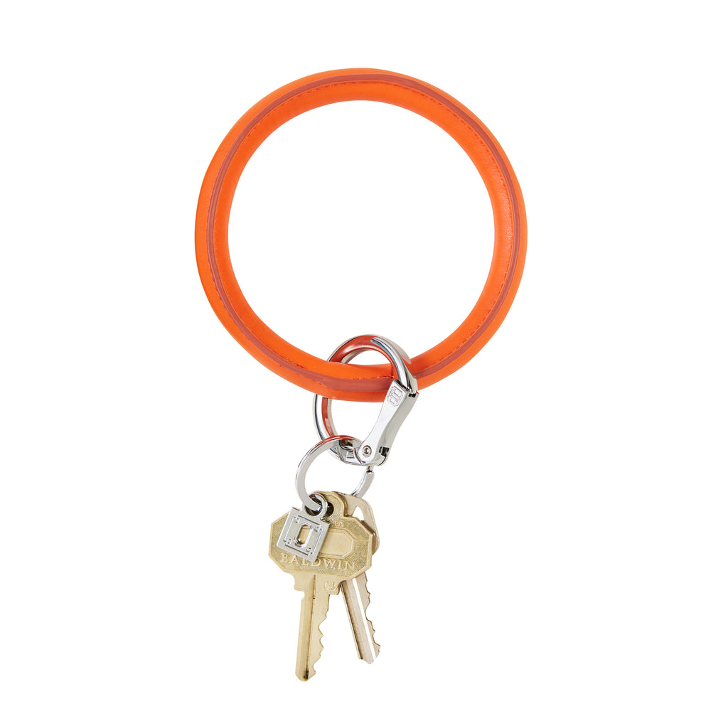 Orange Crush - Vegan Leather Big O Key Ring - Oventure