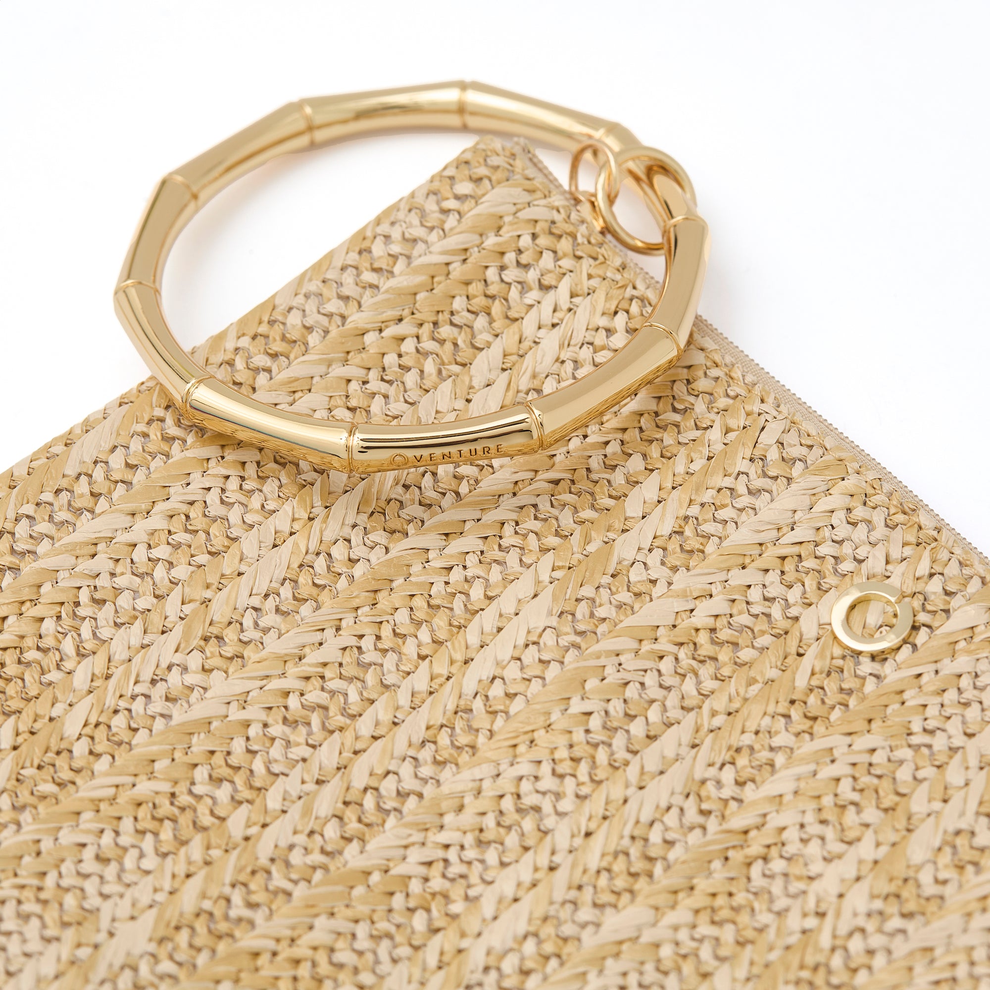 Bracelet Pouch On the Beach Raffia Clutch Bag Oventure