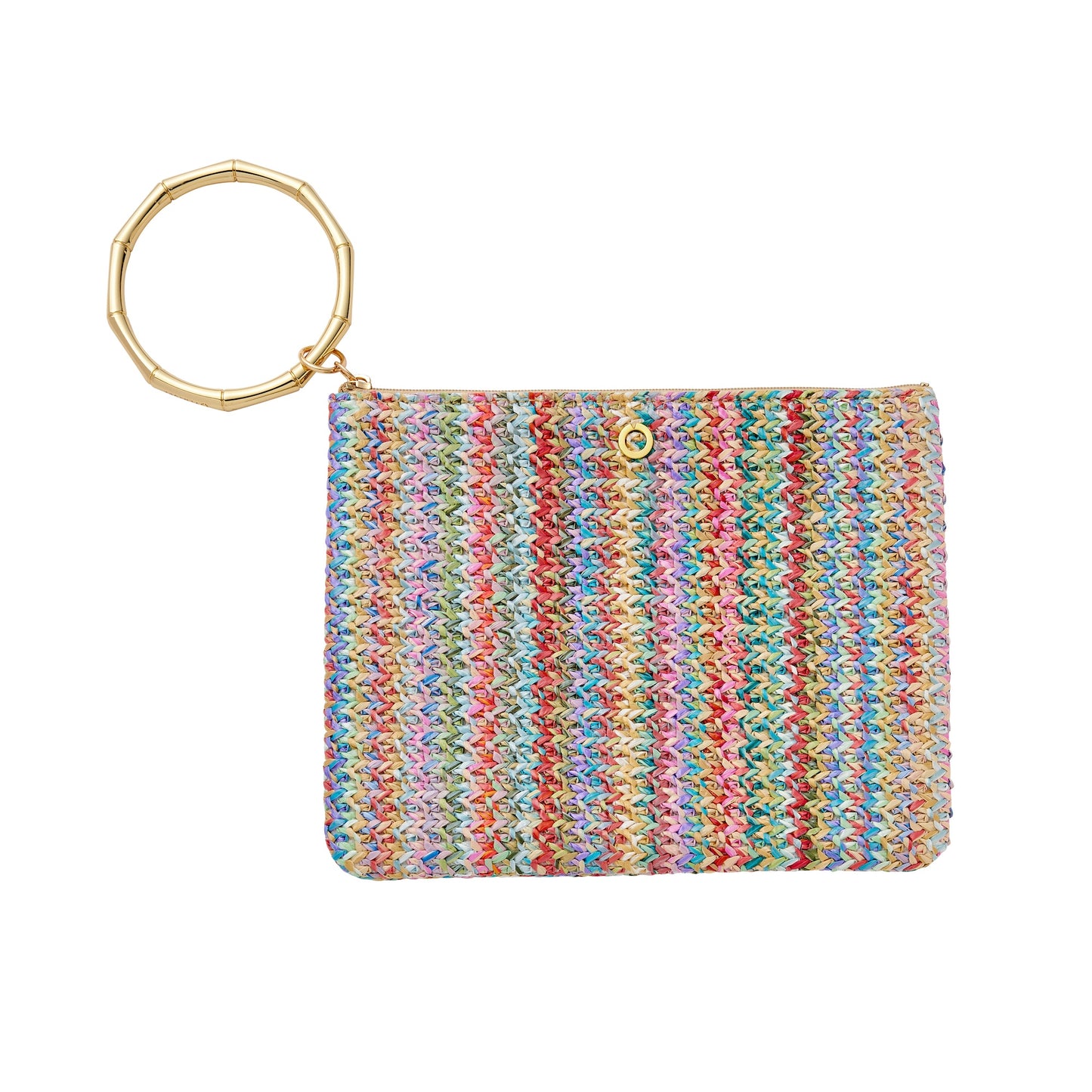 Pastel Raffia Bracelet Clutch 