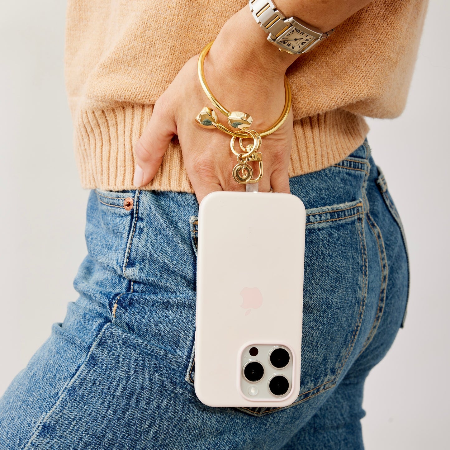 Chic wristlet accessory: Big O Phone Bracelet