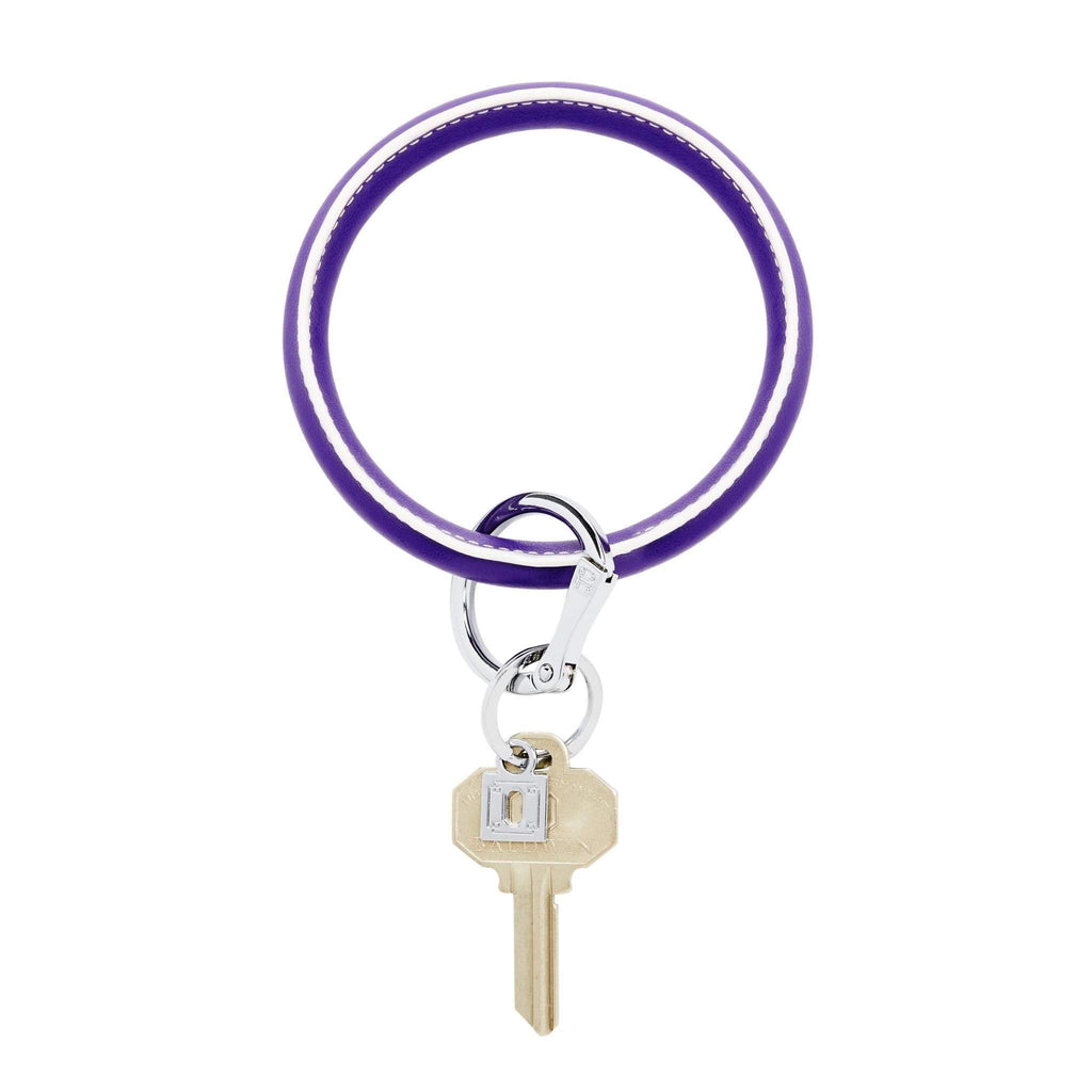 Deep Purple Leather Big O Key Ring by Oventure