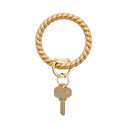 Silicone Big O® Key Ring - Solid Gold Rush Braided