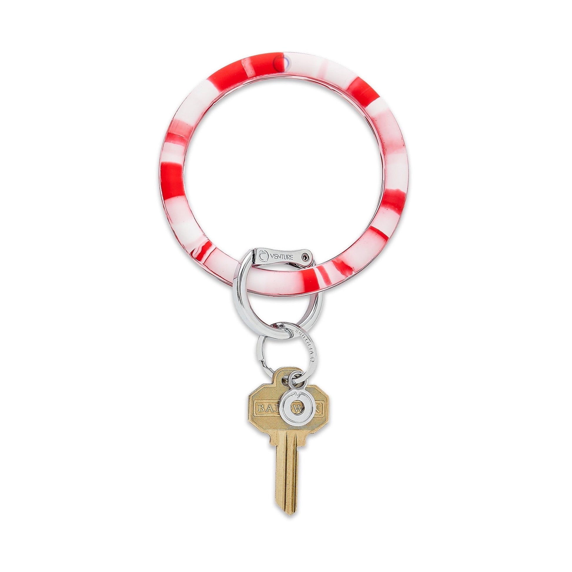 Silicone Big O Key Ring - Cherry on Top Marble