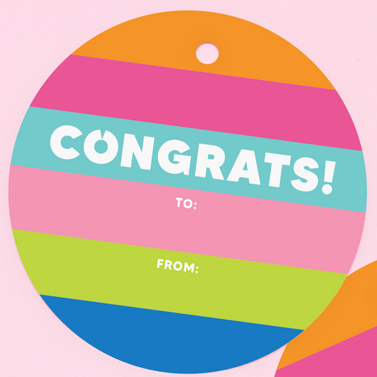 Congrats gift tag for graduation, promotion and any other celebration 