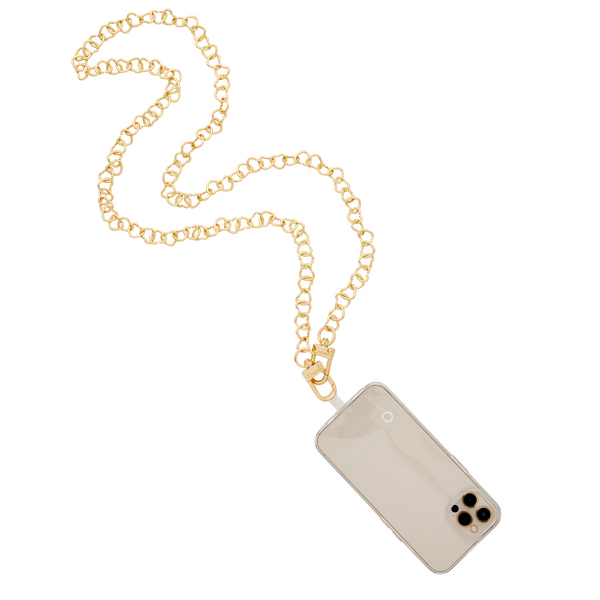Phone Crossbody – Gold Heart Chain | Oventure®
