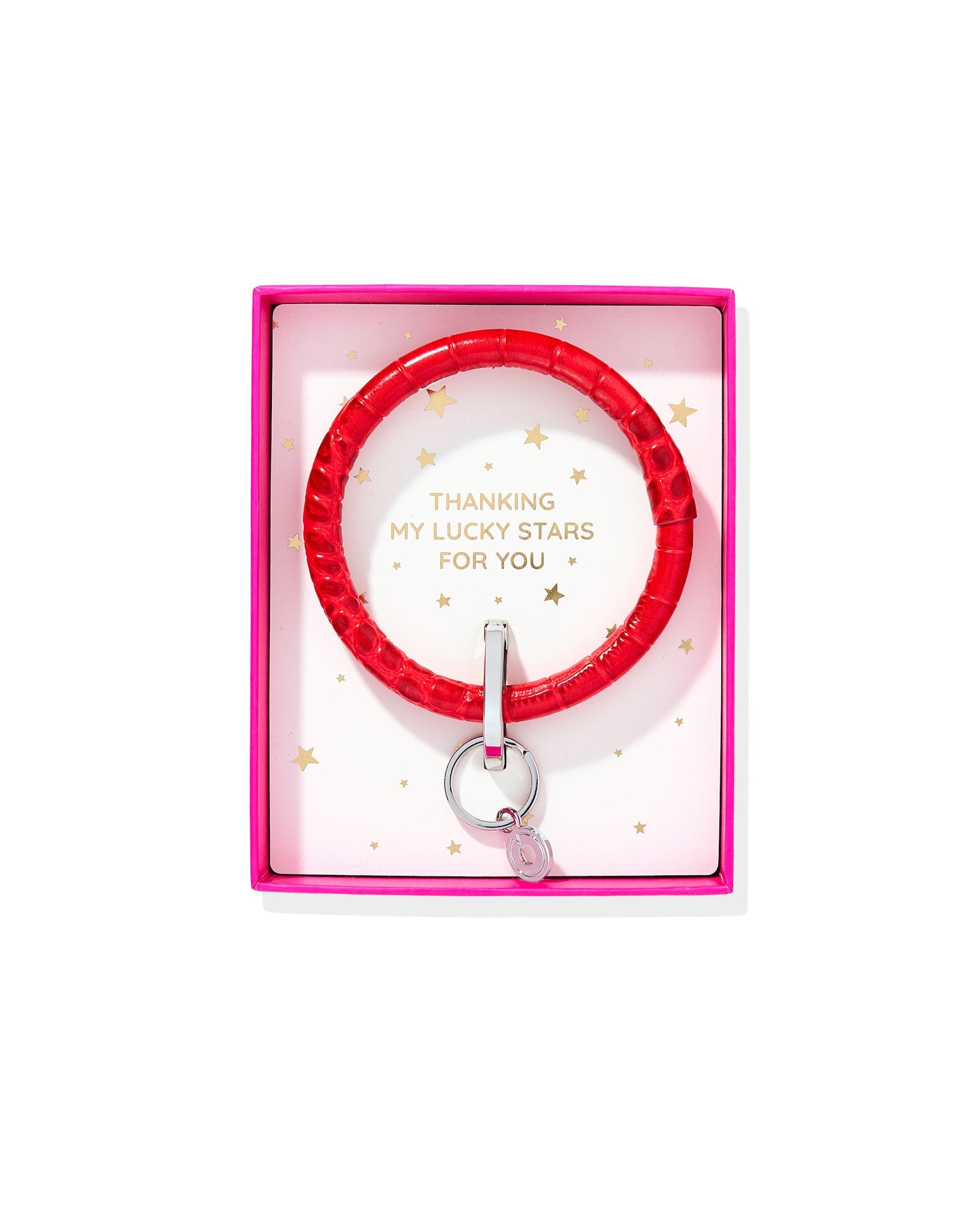 The Gift-Ready Leather Big O® Key Ring - Red Croc