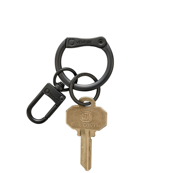 Men's Keychain - Sleek Matte Black O-boy Keyring – Oventure
