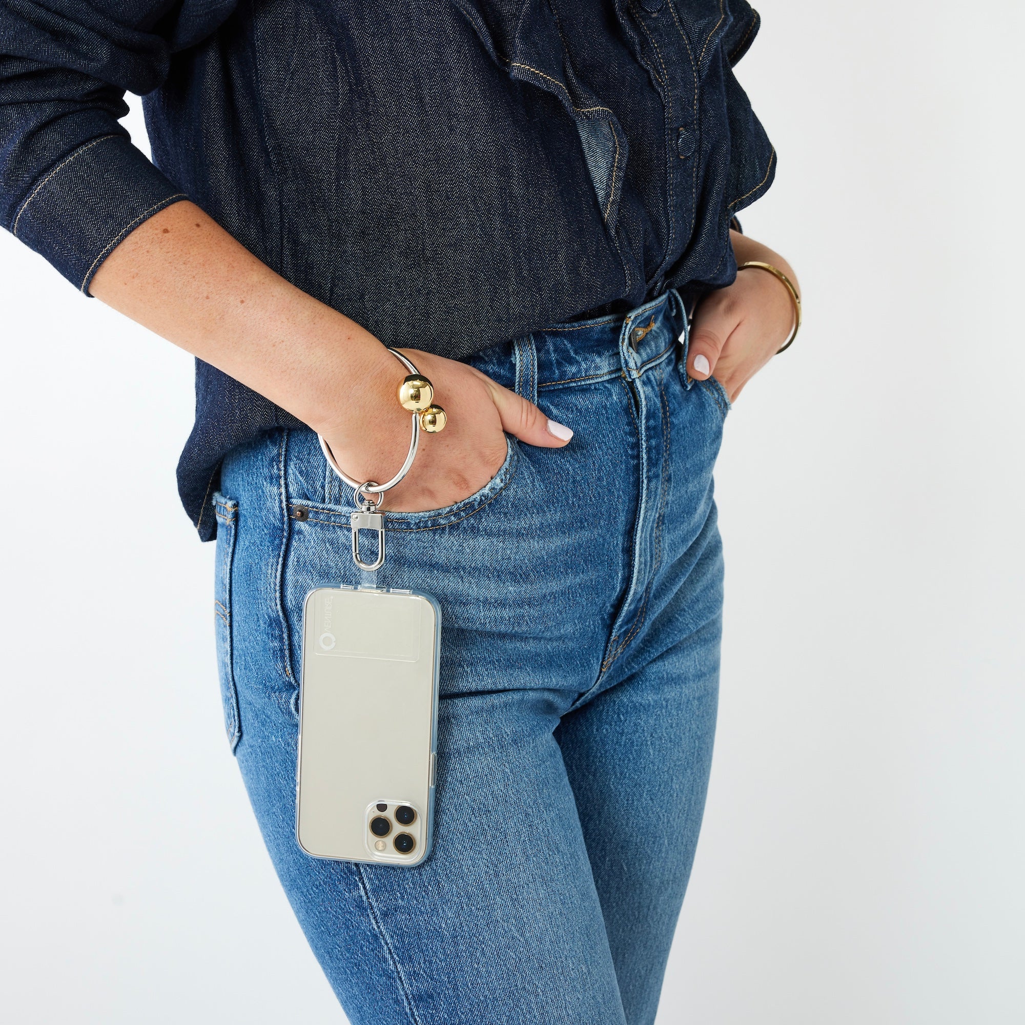 Phone Bangle Wristlet – Mixed Metal | Oventure®
