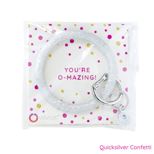Silicone Confetti Big O® Key Ring Gift Package - Quicksilver Confetti