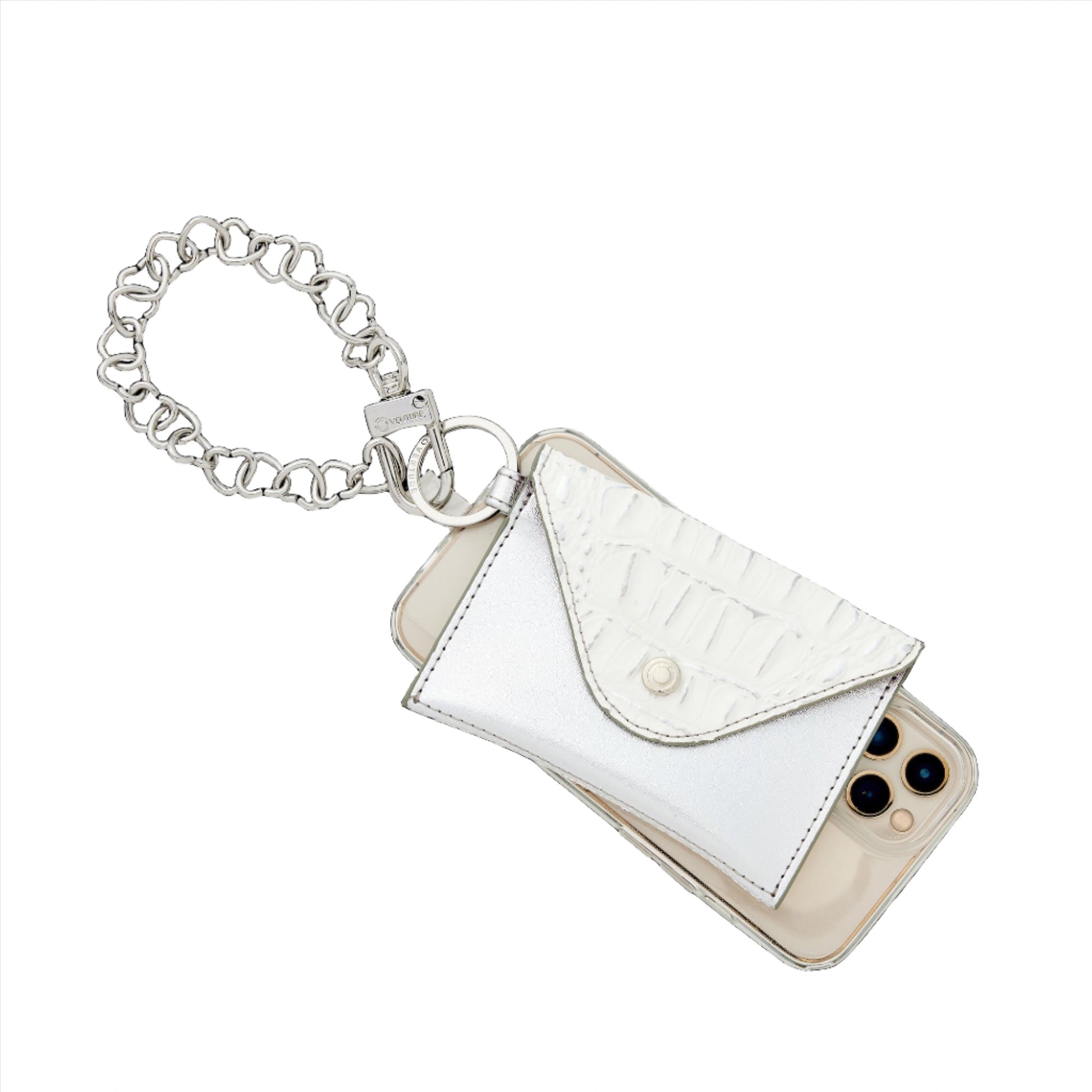 Stylish Phone Charm doubles as a handsfree wristlet.