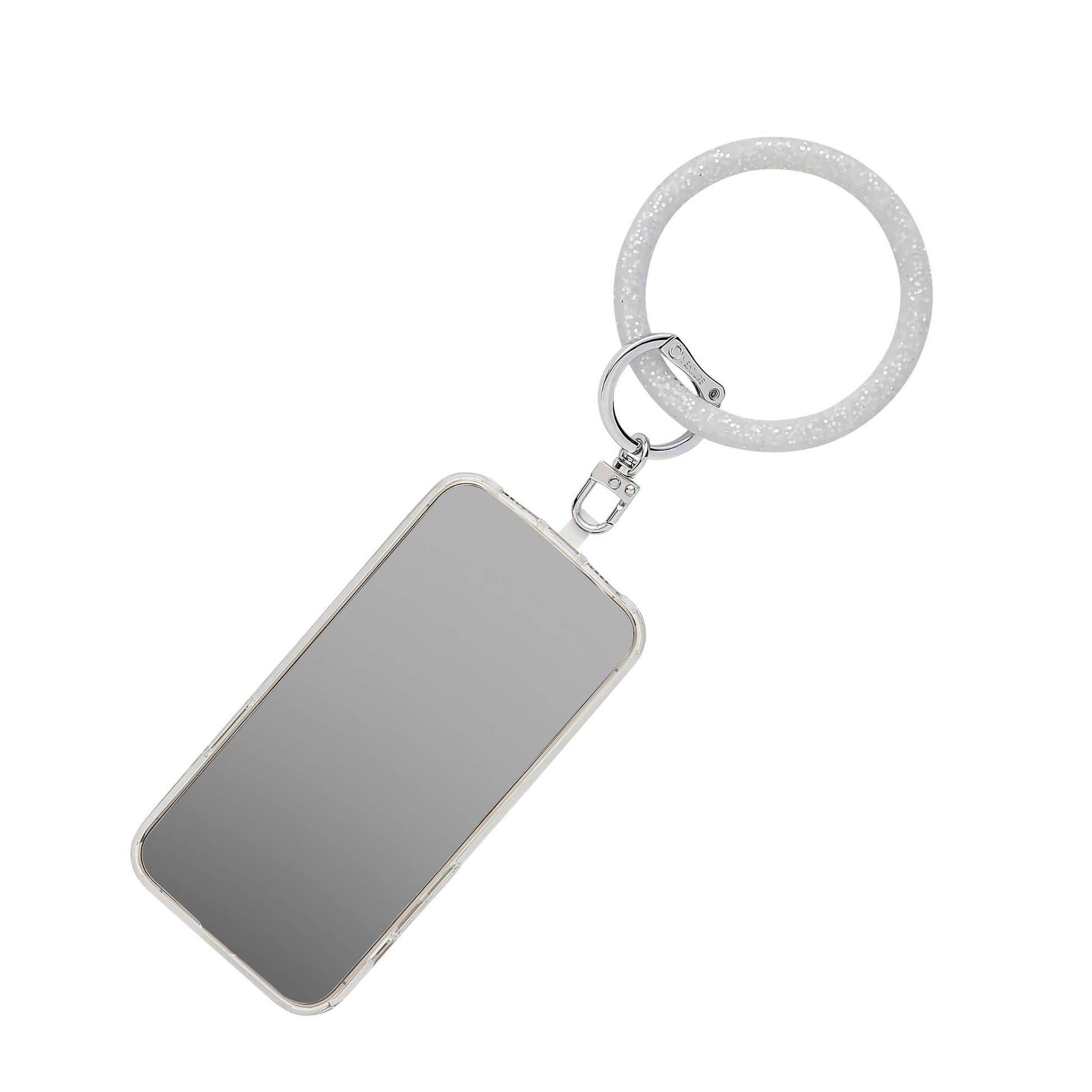 Quicksilver Big O Key Ring and Hook Me Up Phone Connector Oventure. Connects your phone to a bangle bracelet.