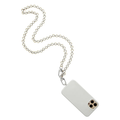 Stylish mixed metal Phone Crossbody chain accessory.