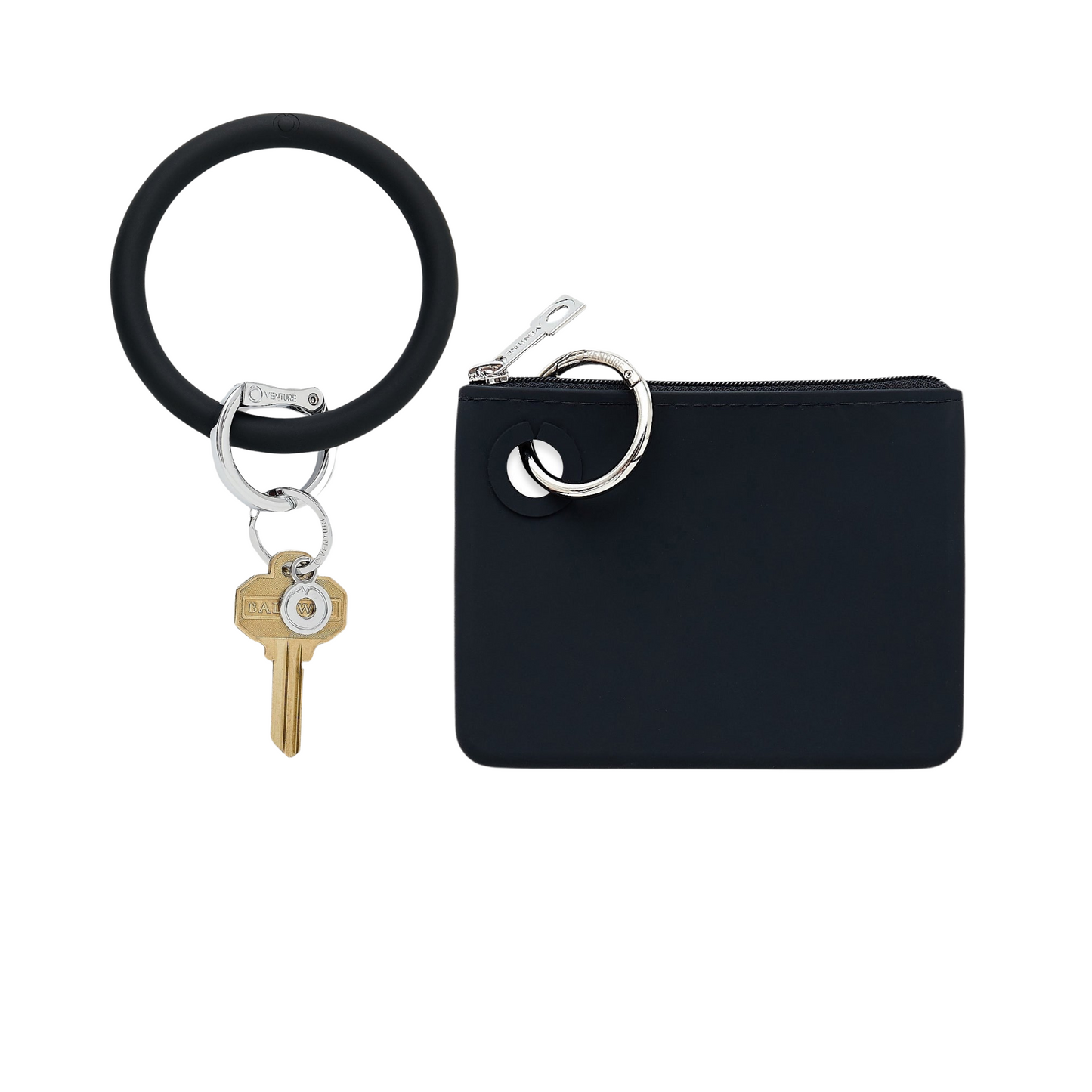 Shop the Black Mini Pouch Wristlet, a stylish and functional accessory made of smooth silicone.