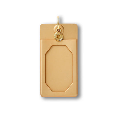 Solid Gold Silicone pearlized ID case by Oventure.  Clear window on one side.