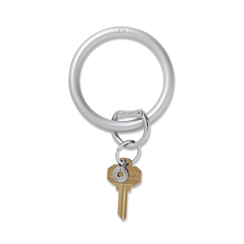 Solid Quicksilver Pearlized - Silicone Big O Key Ring by Oventure