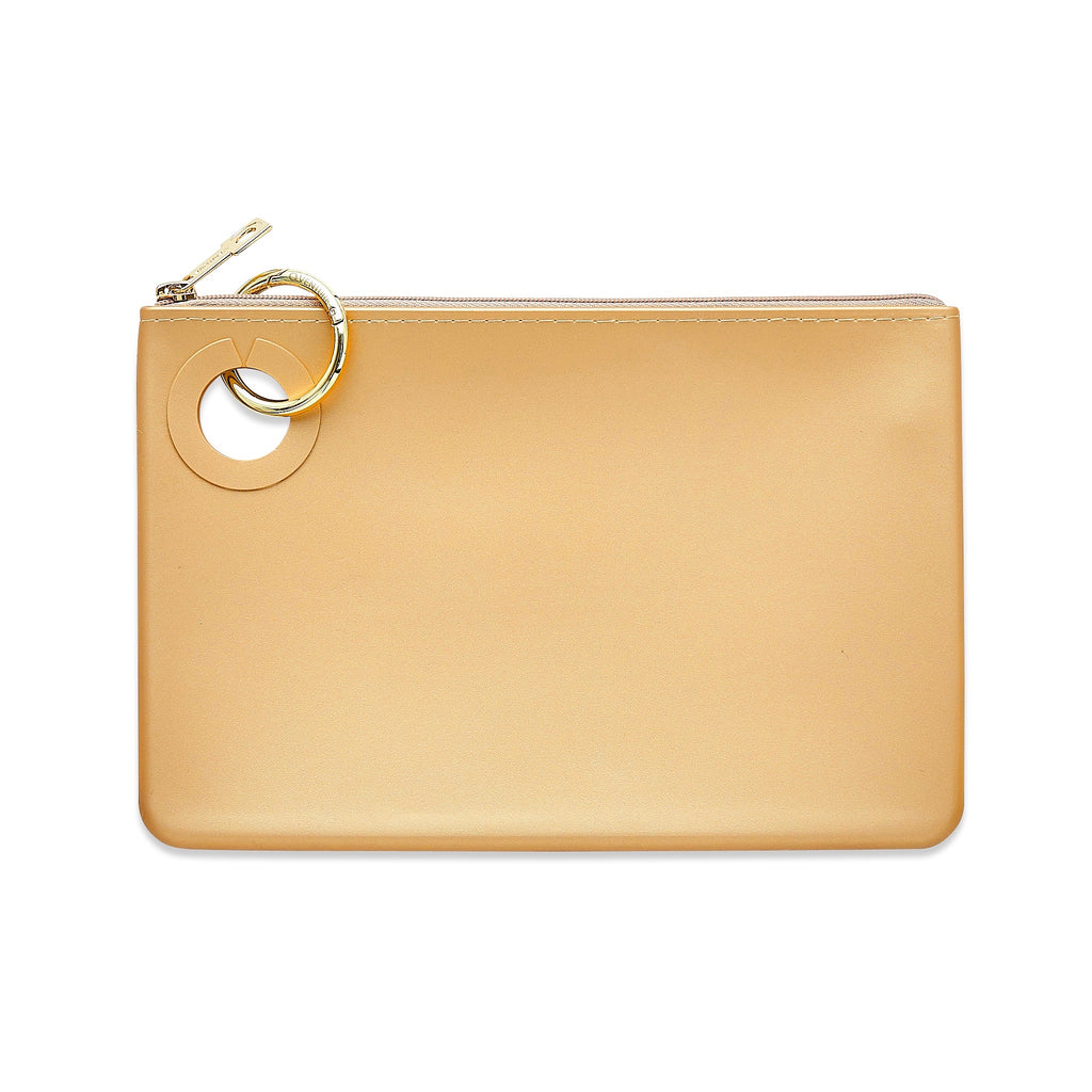 Solid Gold Rush Pearlized Large Silicone Pouch by Oventure