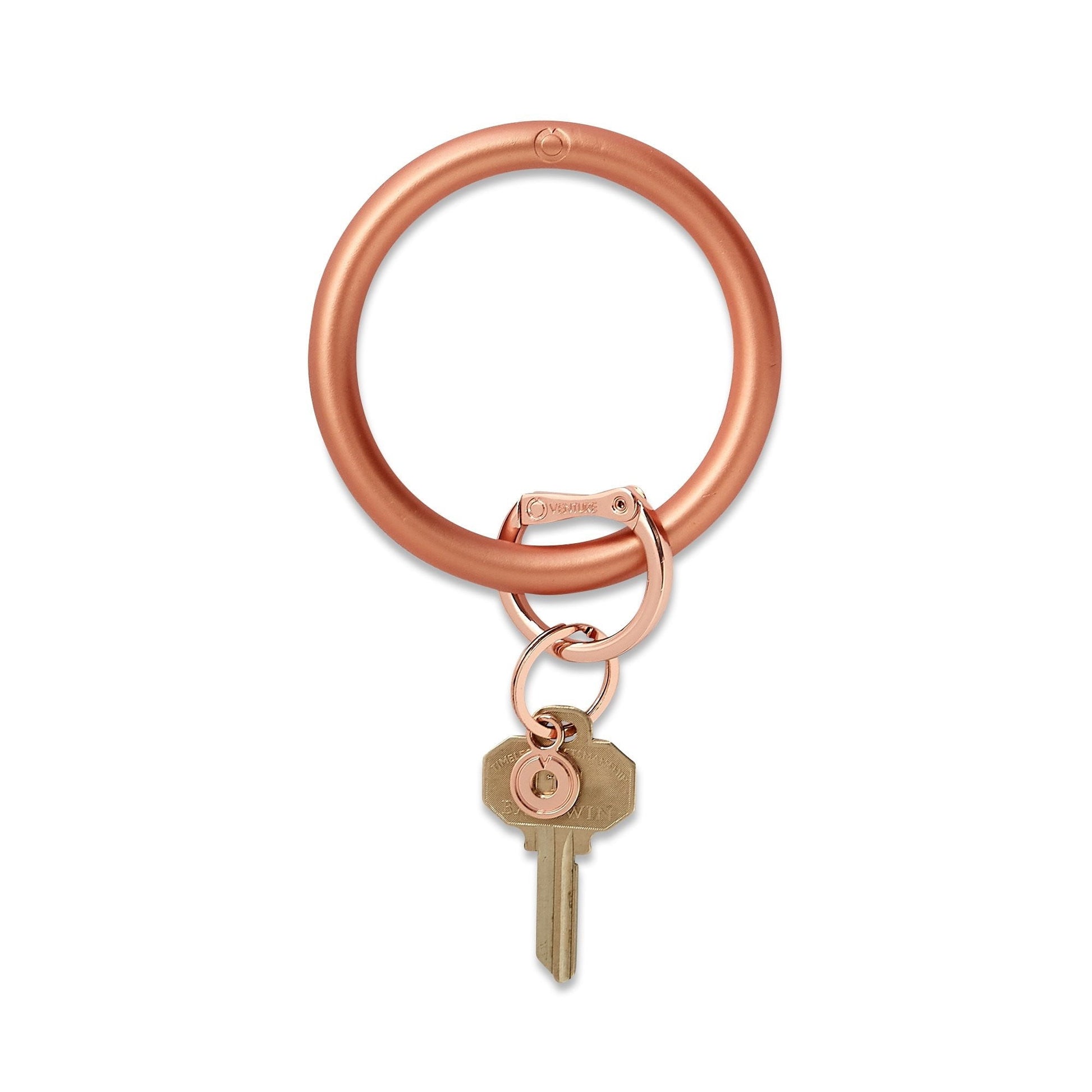 Solid Rose Gold Pearlized - Silicone Big O Key Ring - Oventure