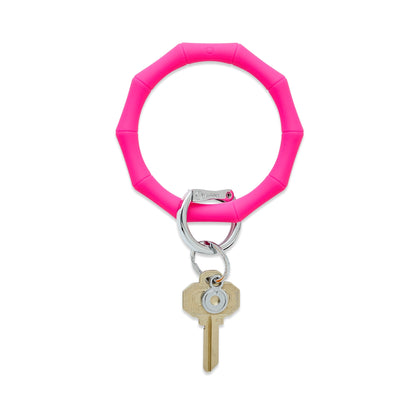 Tickled Pink Bamboo - Silicone Big O Key Ring - Oventure