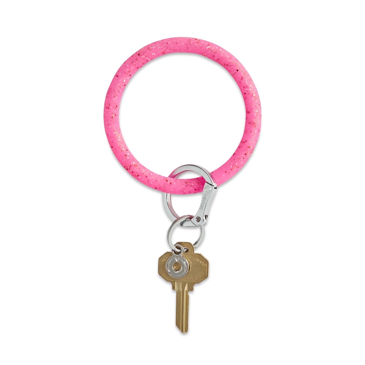 Tickled Pink Confetti - Silicone Big O Key Ring - Oventure