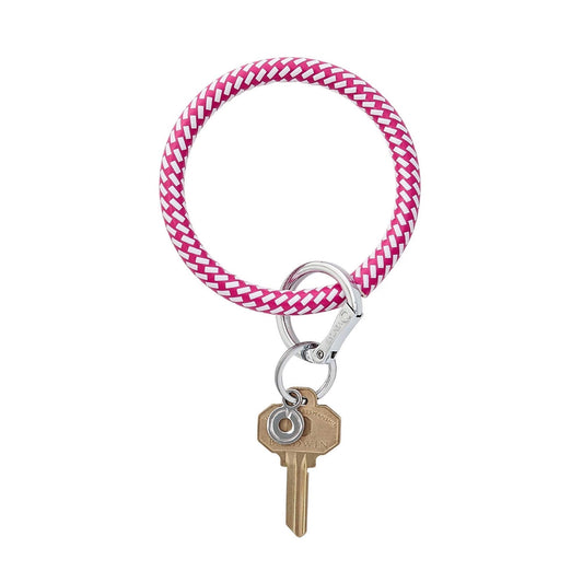 Tickled Pink Riviera - Leather Big O Key Ring - Oventure