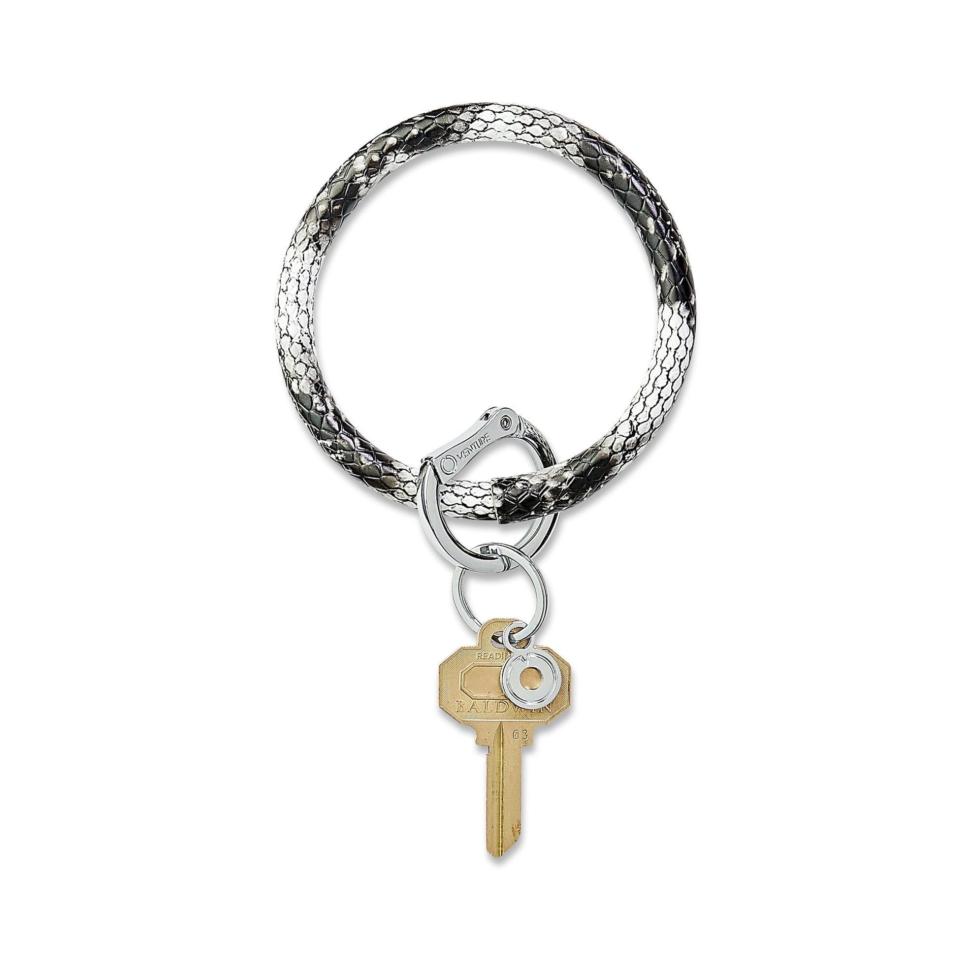 O-Ring Keychain Big O Key Ring - Tuxedo Snakeskin - Lewis Gifts