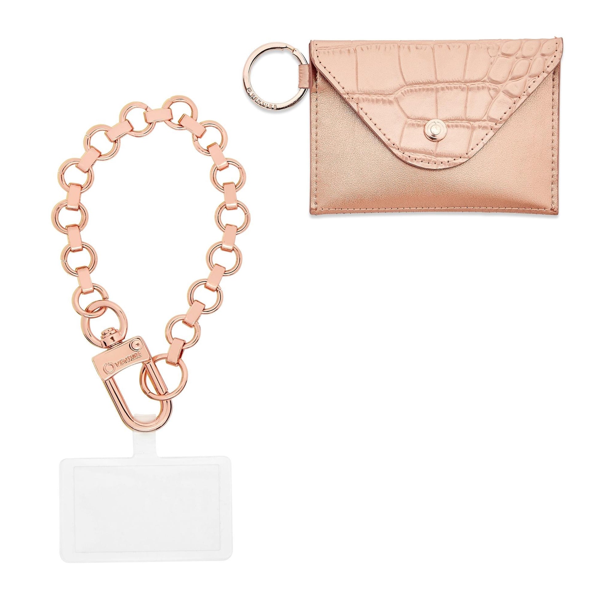 Rose Gold 2-in-1 Wristlet Chain Set - Oventure