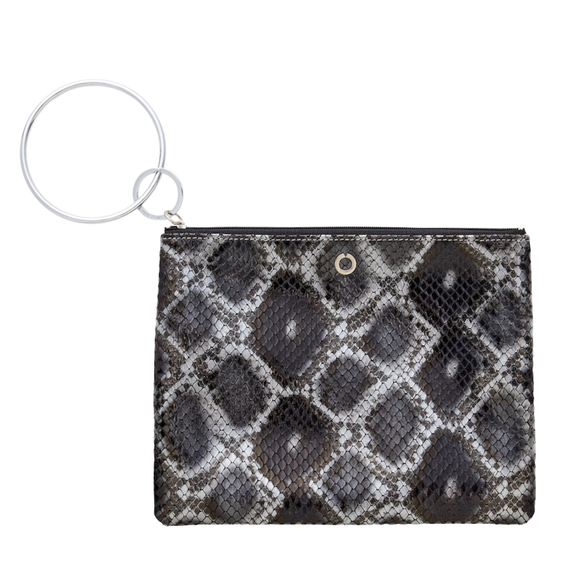 Black Python Bracelet Pouch | Patented Clutch | Oventure®