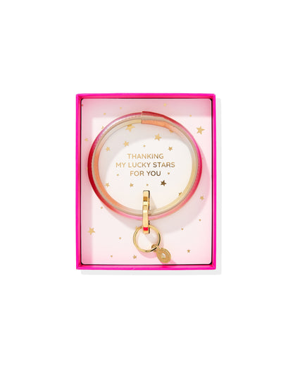 The Gift-Ready Leather Big O® Key Ring - Ombre Mixed Metal