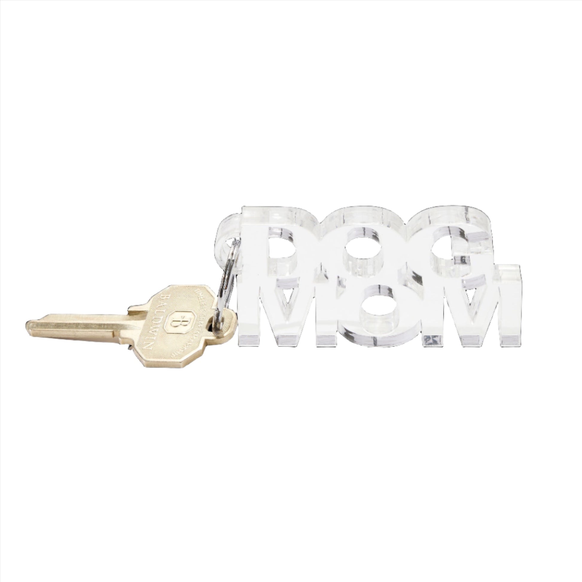 Acrylic key chain for proud dog moms.