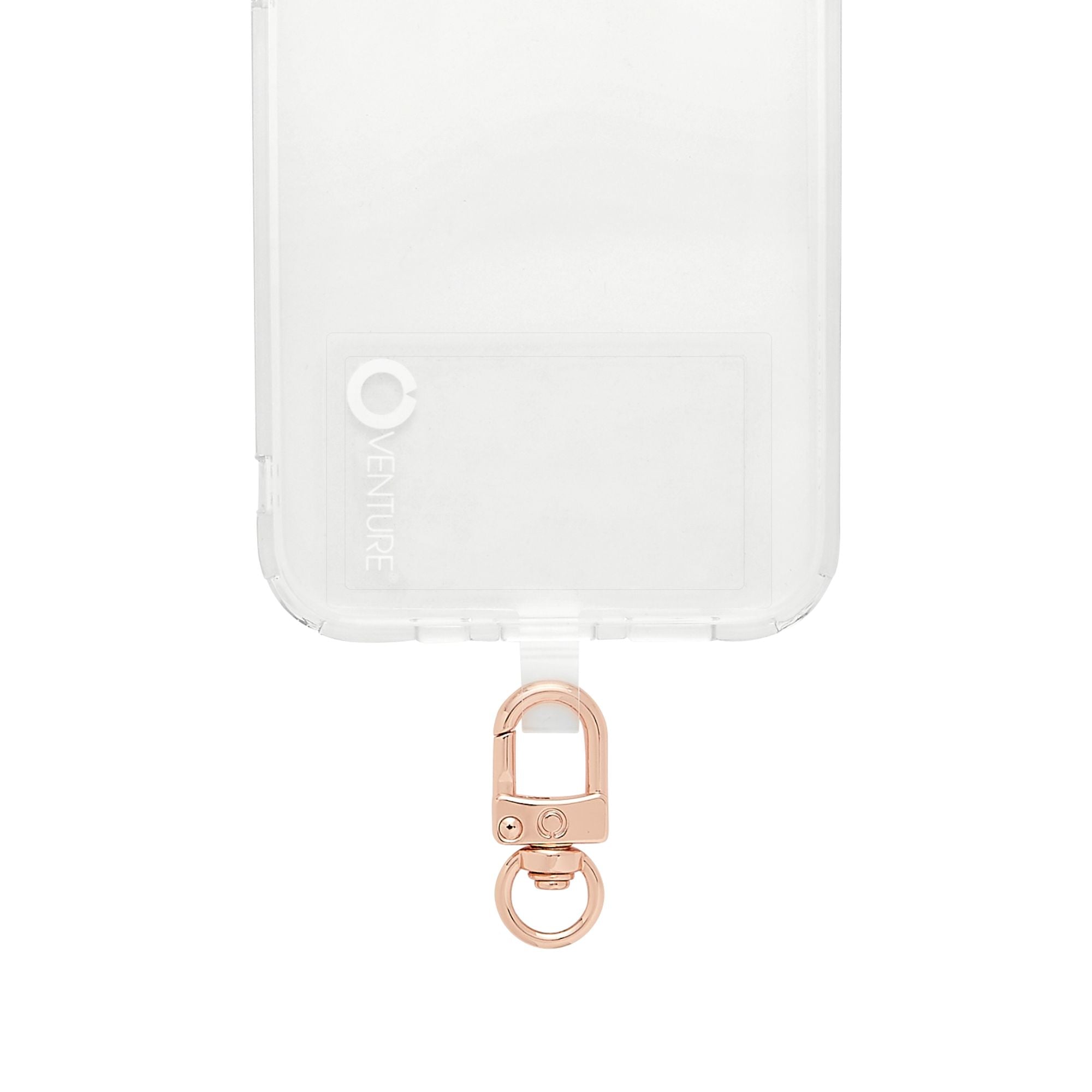Hook Me Up™ phone tab on a clear case
