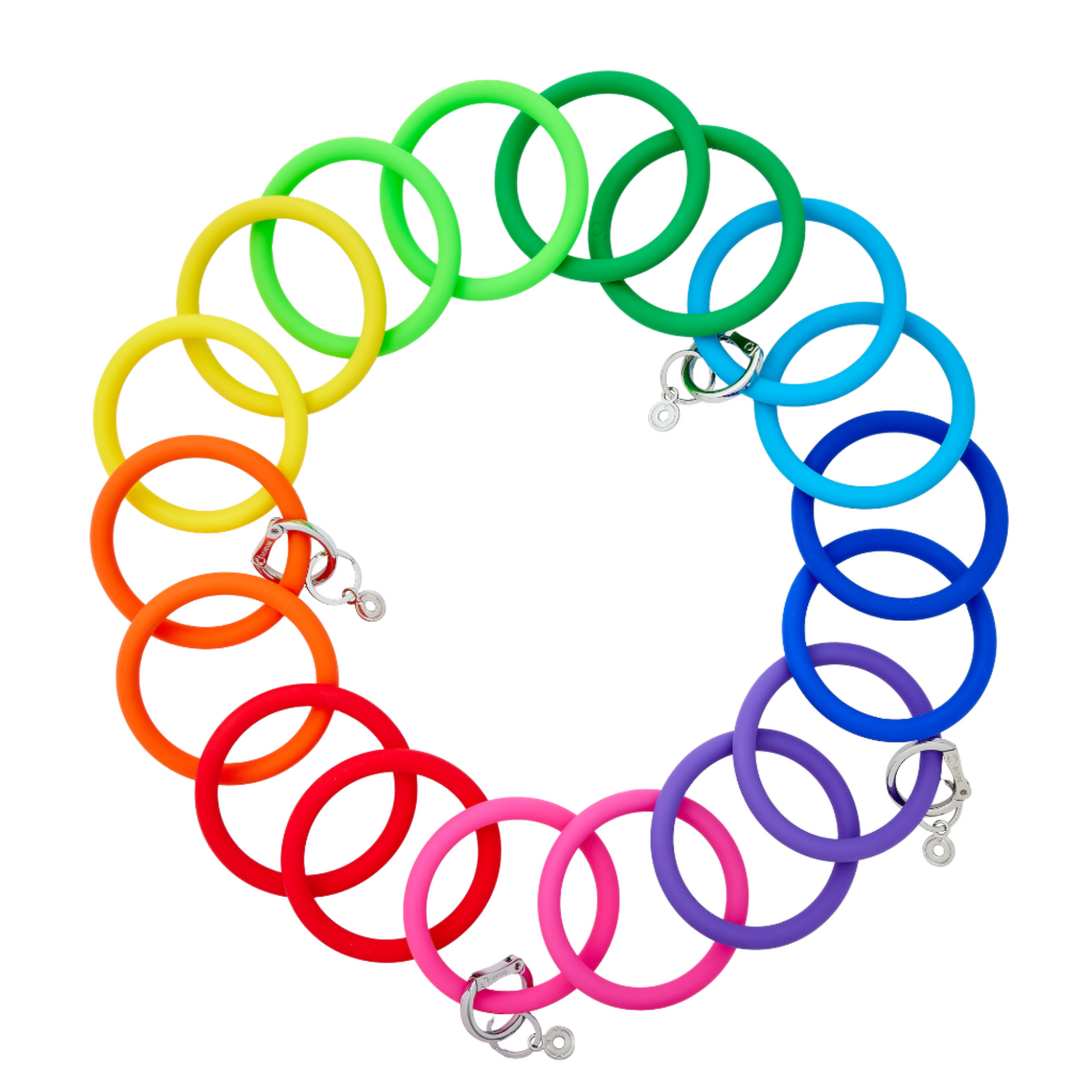 Oventure rainbow brights pre pack in all bright keyring colors that are handsfree.
